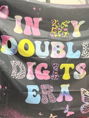7x5 ft Double Digits Era Party Backdrop - Multicolor